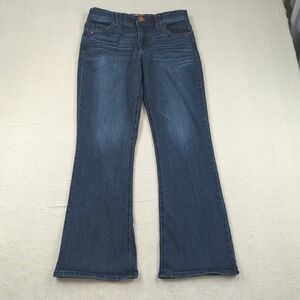 Democracy Jeans Womens 12 Blue Ab Technology Boot Cut Stretch Dark Wash